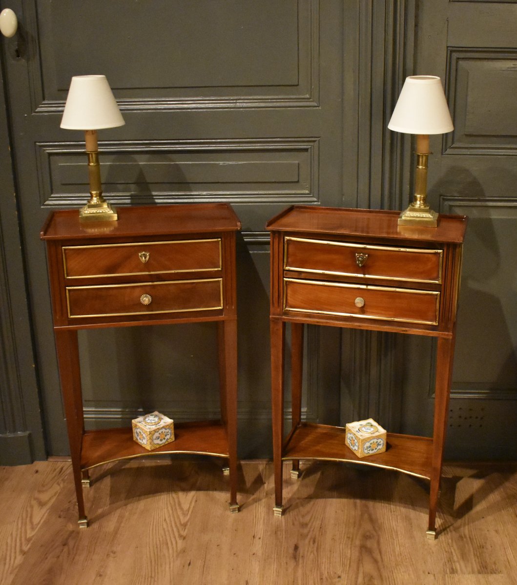 Two Louis XVI-style Nightstands