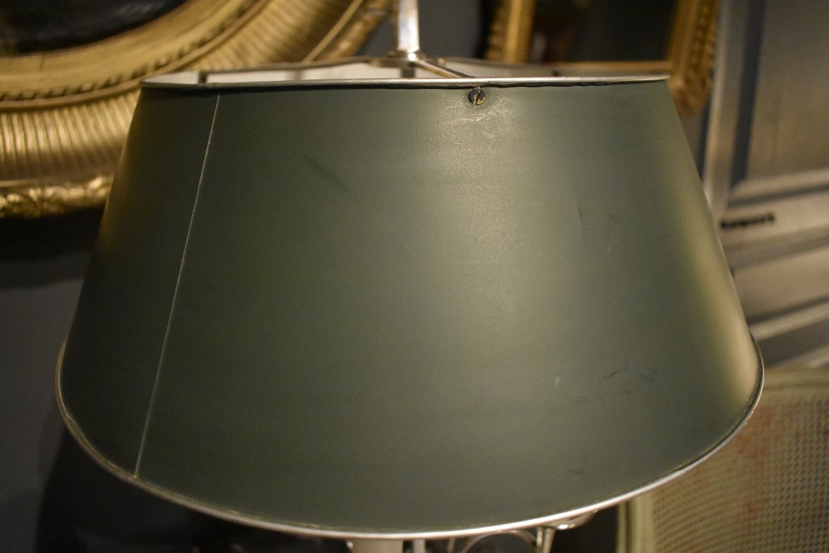 Three-light Bouillotte  Lamp With Hunting Horns-photo-5