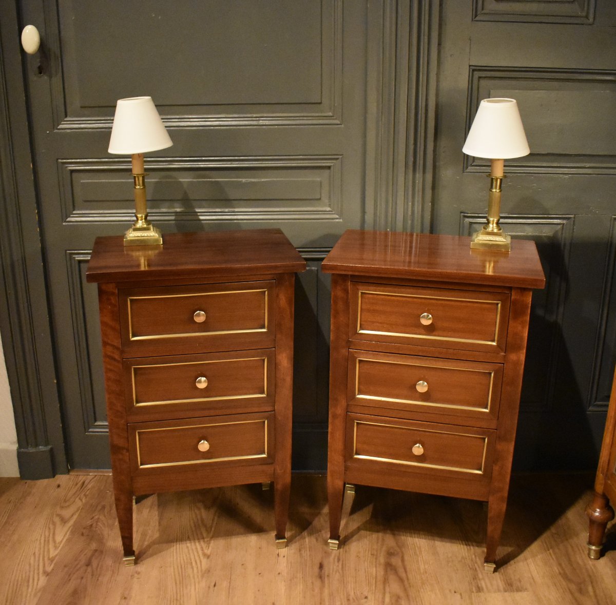 Pair Of Mahogany Nightstands