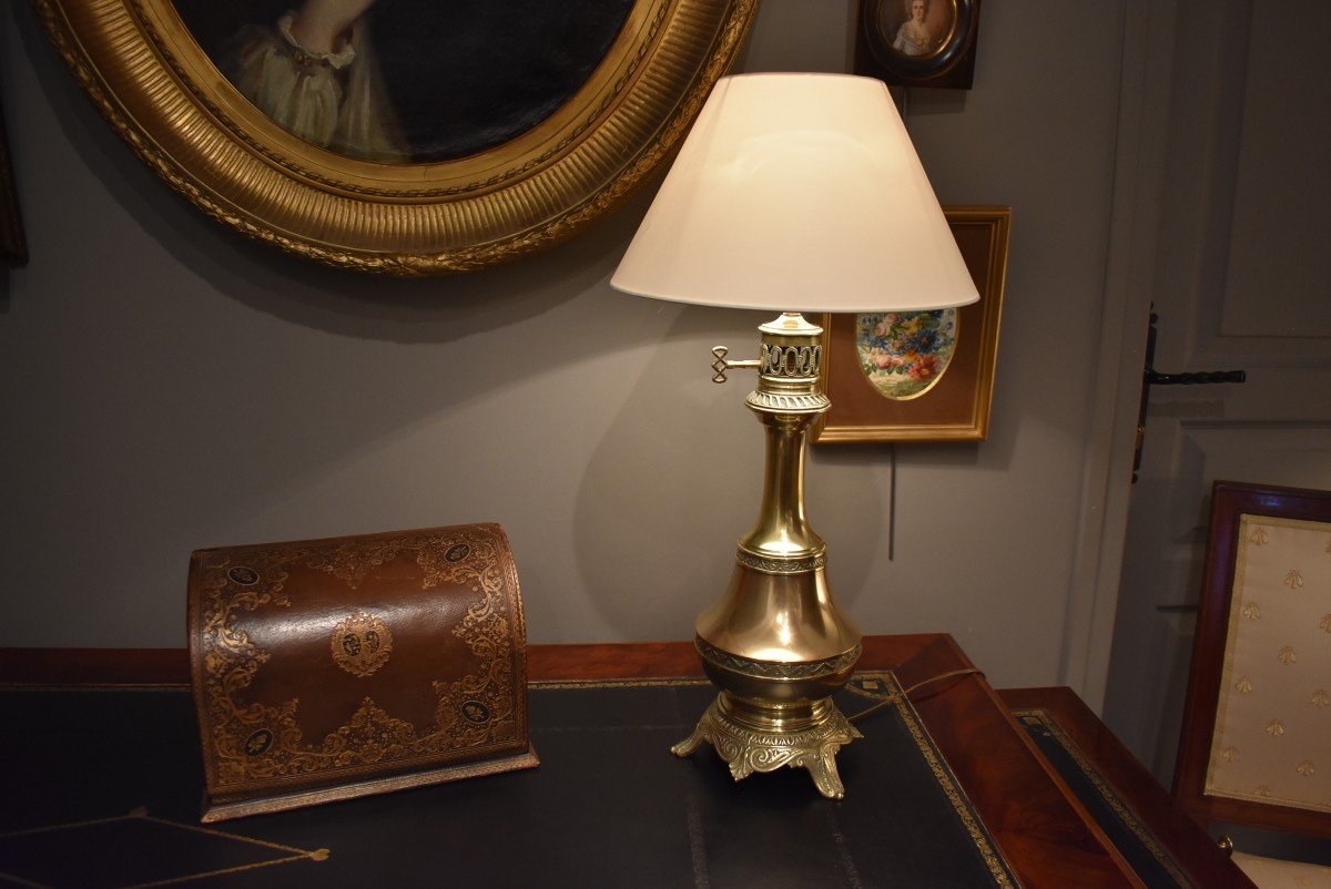 Brass And Bronze Lamp