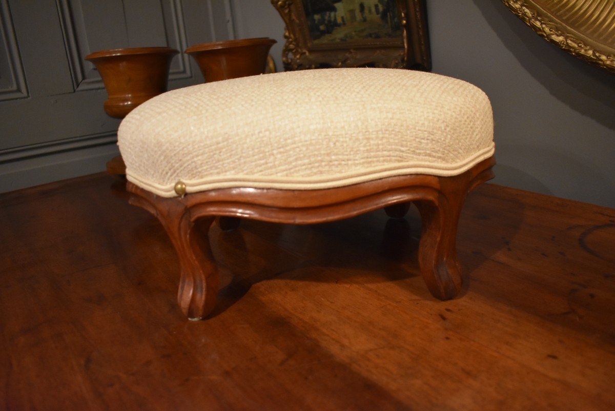 Tabouret De Pieds En Acajou-photo-4