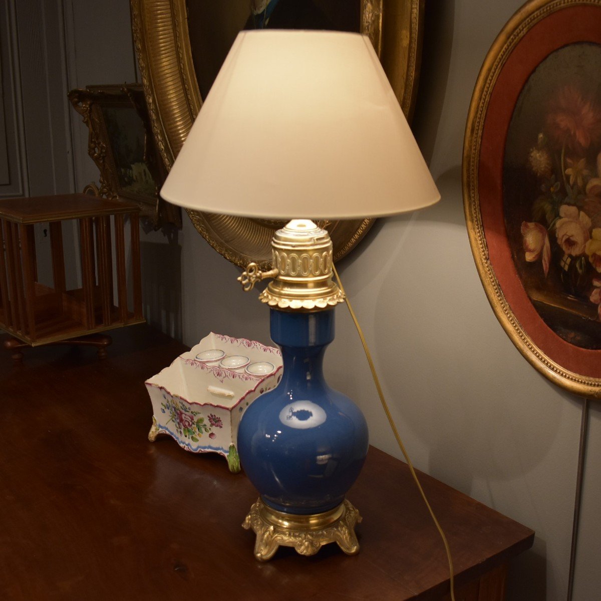 Porcelain And Bronze Lamp-photo-2