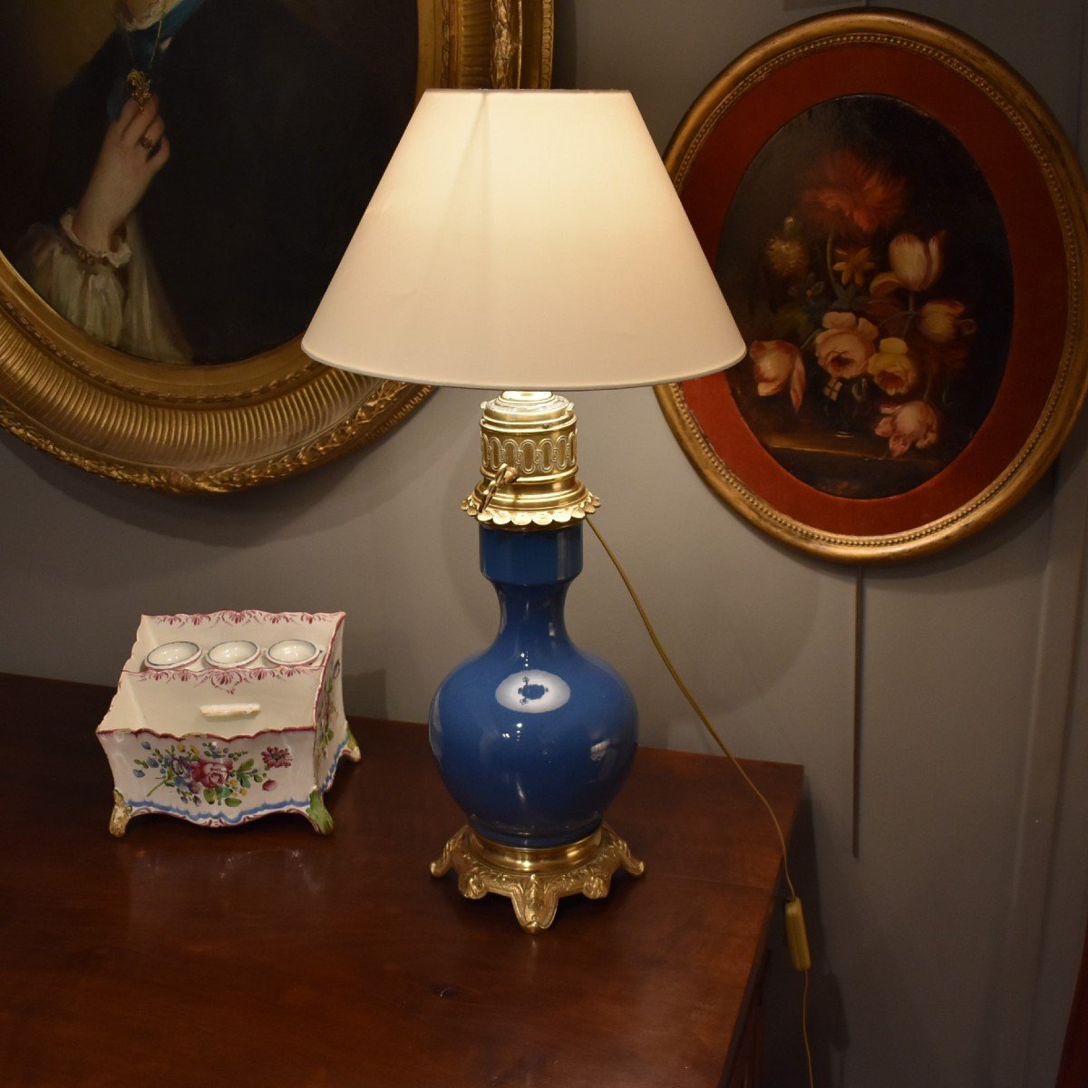 Porcelain And Bronze Lamp