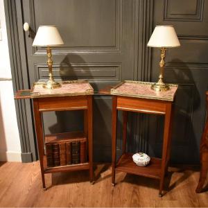 Pair Of Louis XVI Style Bedside Tables