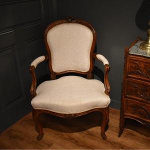 Louis XV Cabriolet Armchair Stamped Geny