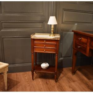 Louis XVI Style Mahogany Bedside Table