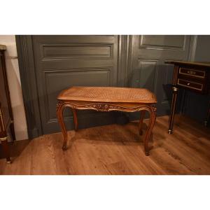 Small Louis XV Style Cane Bench