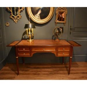 Louis XVI Style Flat Desk In Mahogany