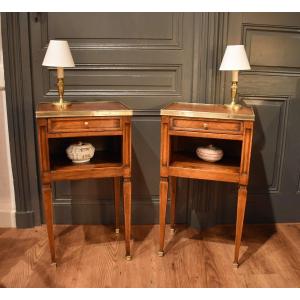 Pair Of Louis XVI Style Bedside Tables