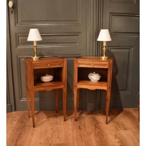 Pair Of Small Louis XVI Style Bedside Tables