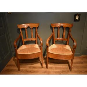 Paire de  fauteuils Restauration