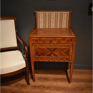 Louis XVI Marquetry Chiffonier Table