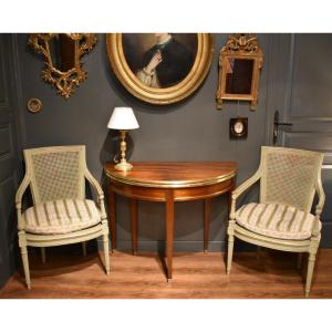 Table demi lune de style Louis XVI