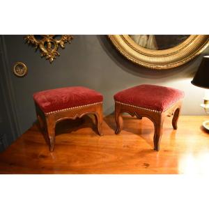 Paire de petits tabourets