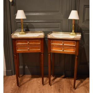 Pair Of Louis XVI Style Bedside Tables