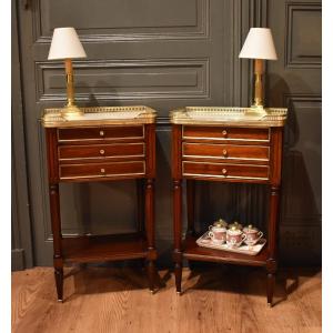 Pair Of Louis XVI Style Bedside Tables