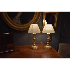 Pair Of Ormolu Lamps In The Louis XVI Style