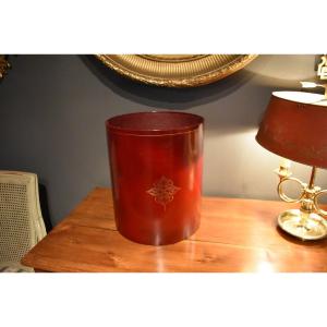 Red Leather Basket