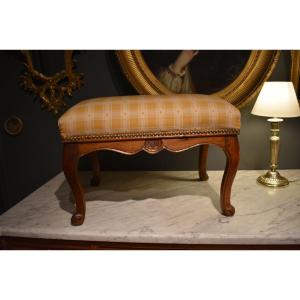 Louis XV-style Walnut Stool, 18th Century