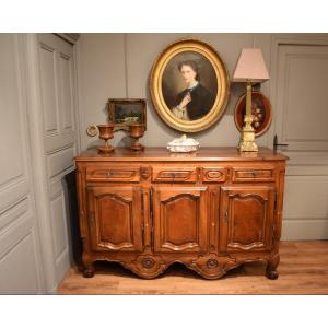 Sideboard In Walnut Louis XV, 18th