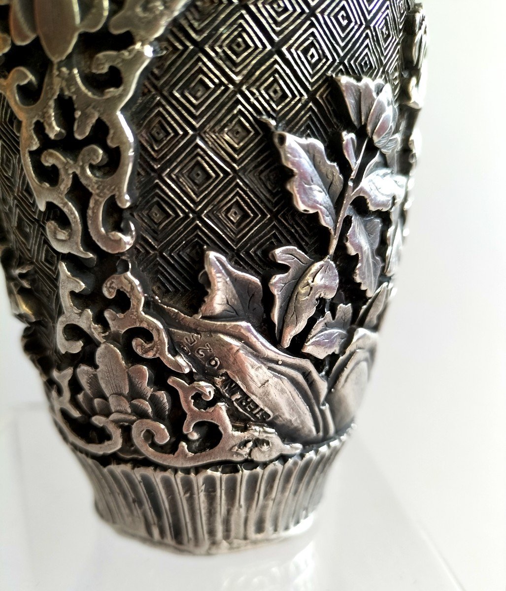 China Embossed Silver Vase-photo-4
