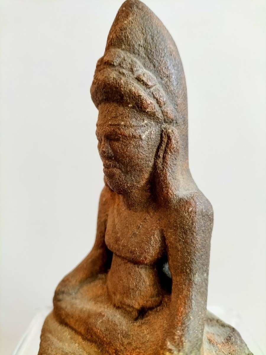 13th Century Khmer Bayon Figurine-photo-3