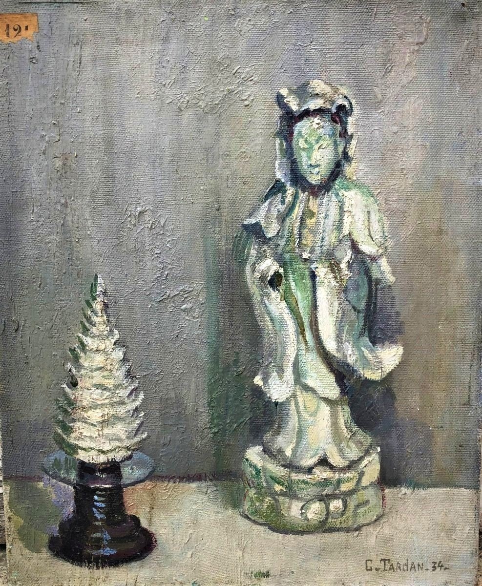 Asian Still Life Guanyin And Shell 1934
