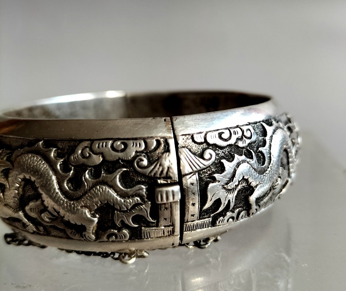 Vietnam Silver Dragons Bracelet-photo-2