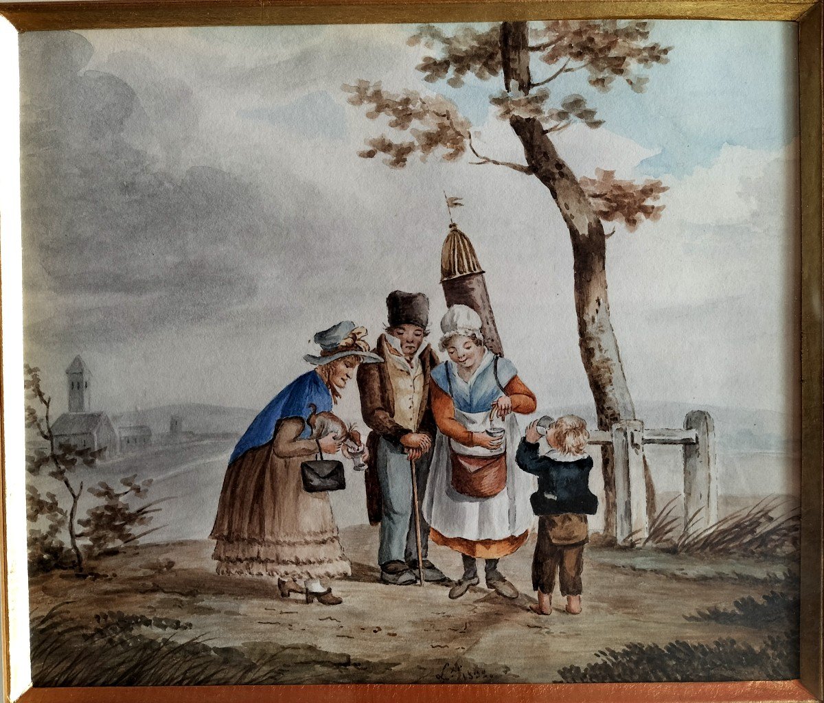 La Marchande De Glace Ecole Française Vers 1830-photo-3