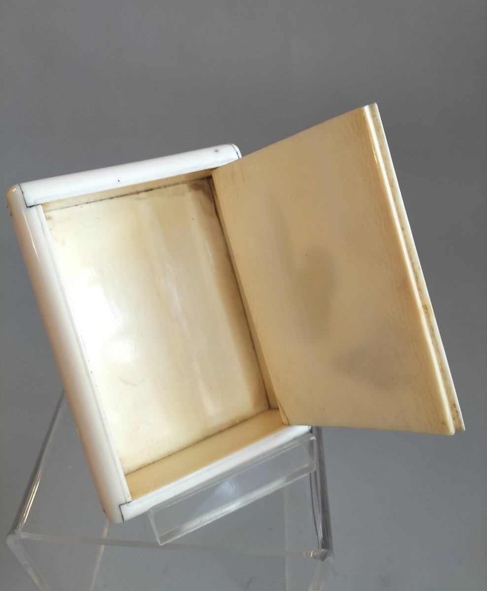 Japan Ivory Silver Case Meiji 1900-photo-2