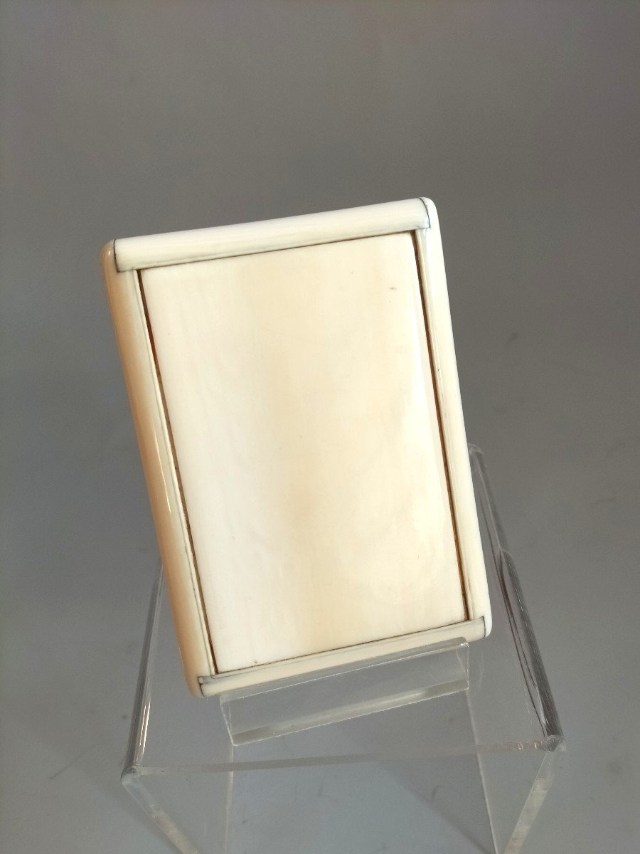 Japan Ivory Silver Case Meiji 1900-photo-3
