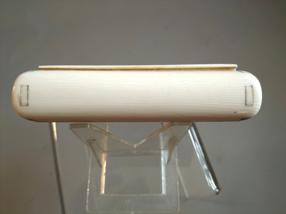 Japan Ivory Silver Case Meiji 1900-photo-3