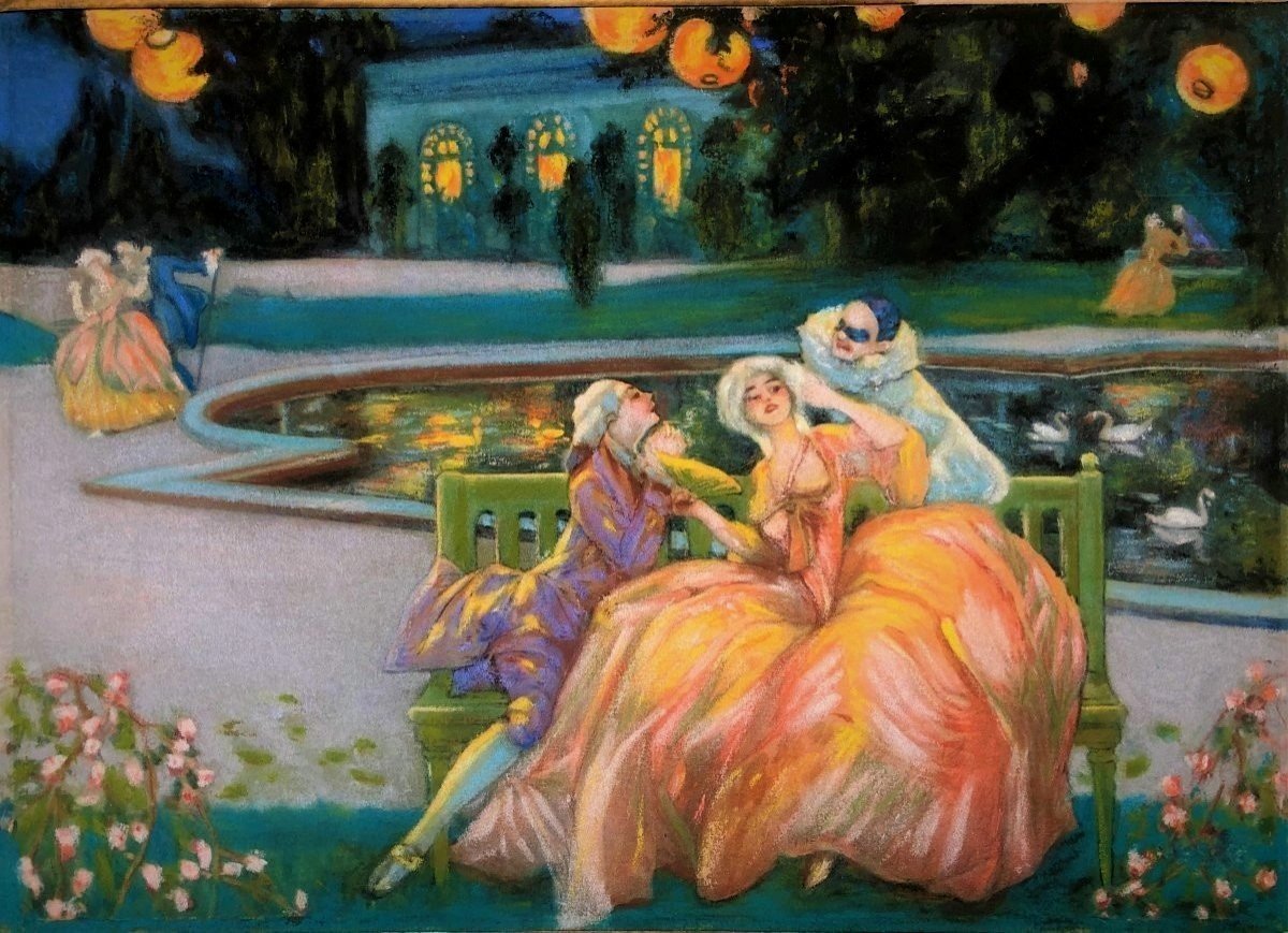  Pierrot And The Lovers Entourage Gaston La Touche (1854-1913)