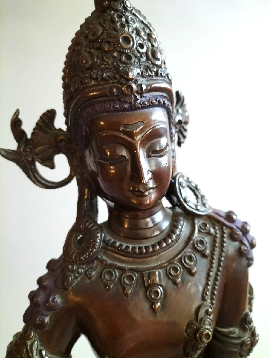 Indra N&eacute;pal Bronze Fin XIX &egrave;me Si&egrave;cle-photo-2