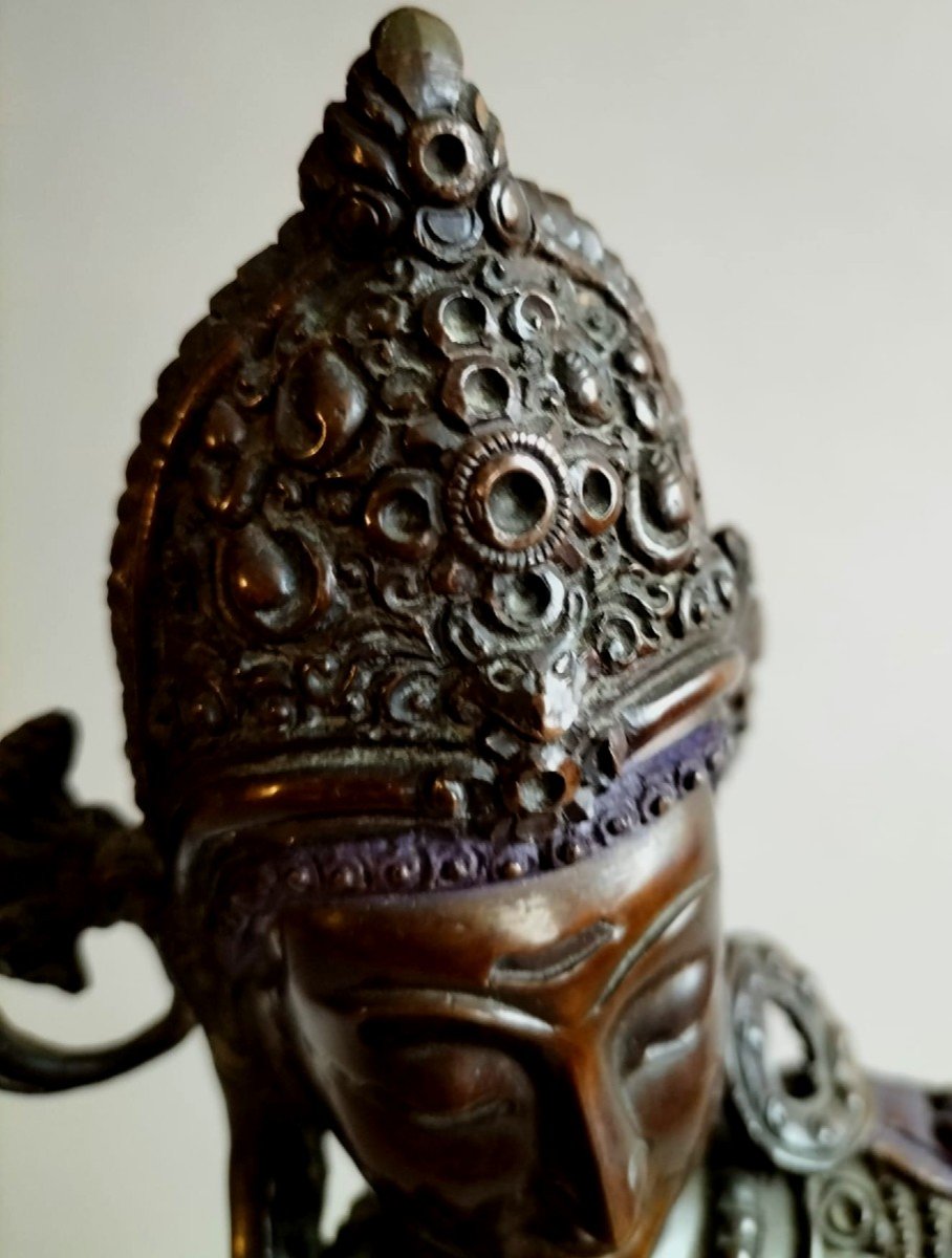 Indra N&eacute;pal Bronze Fin XIX &egrave;me Si&egrave;cle-photo-4