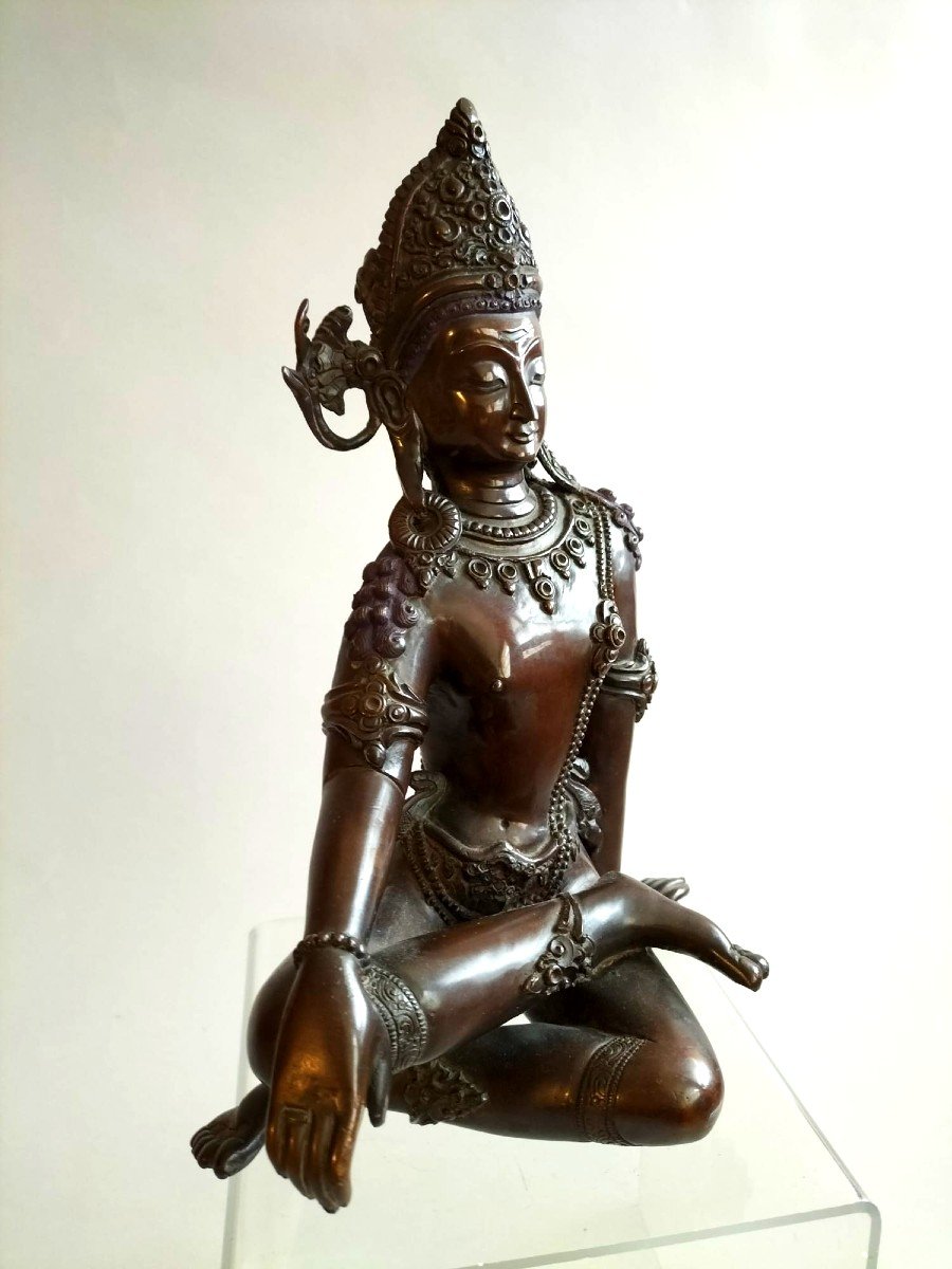 Indra N&eacute;pal Bronze Fin XIX &egrave;me Si&egrave;cle-photo-2