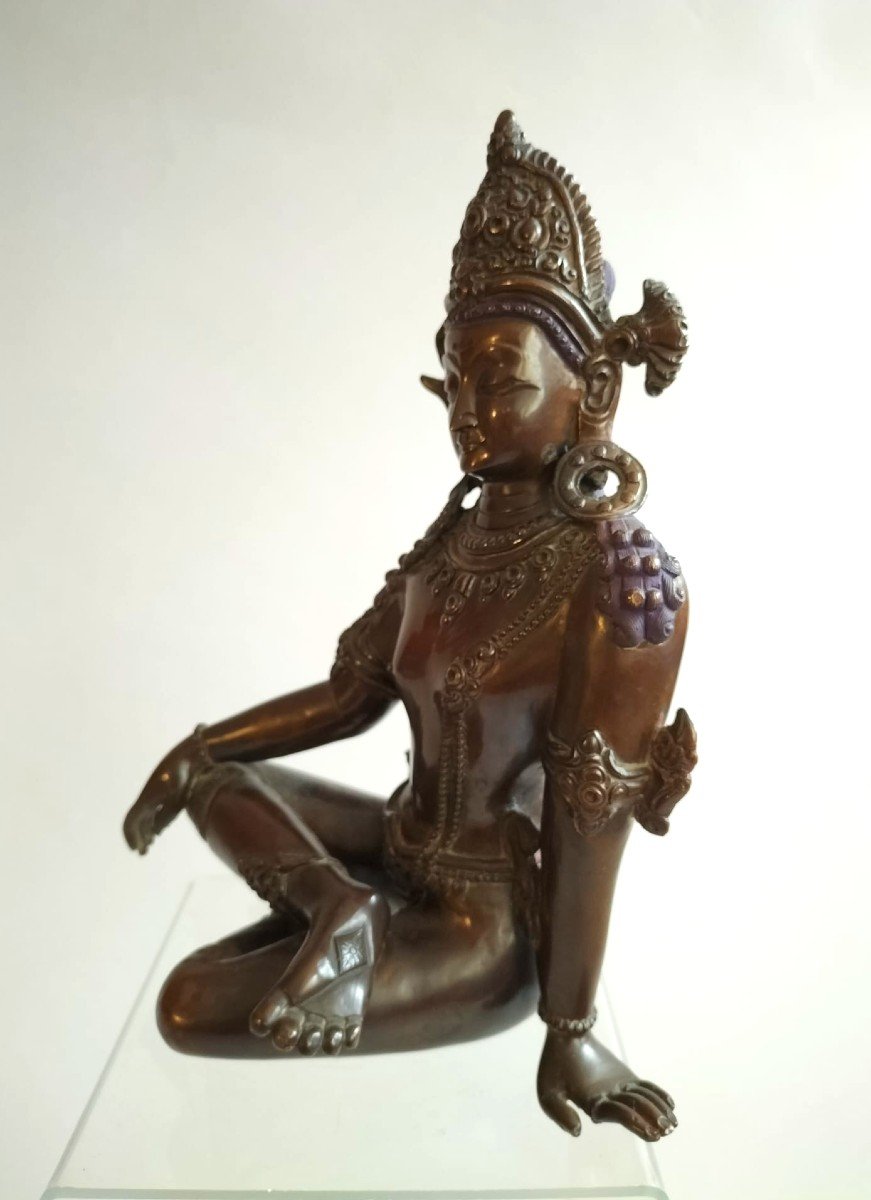 Indra N&eacute;pal Bronze Fin XIX &egrave;me Si&egrave;cle-photo-3