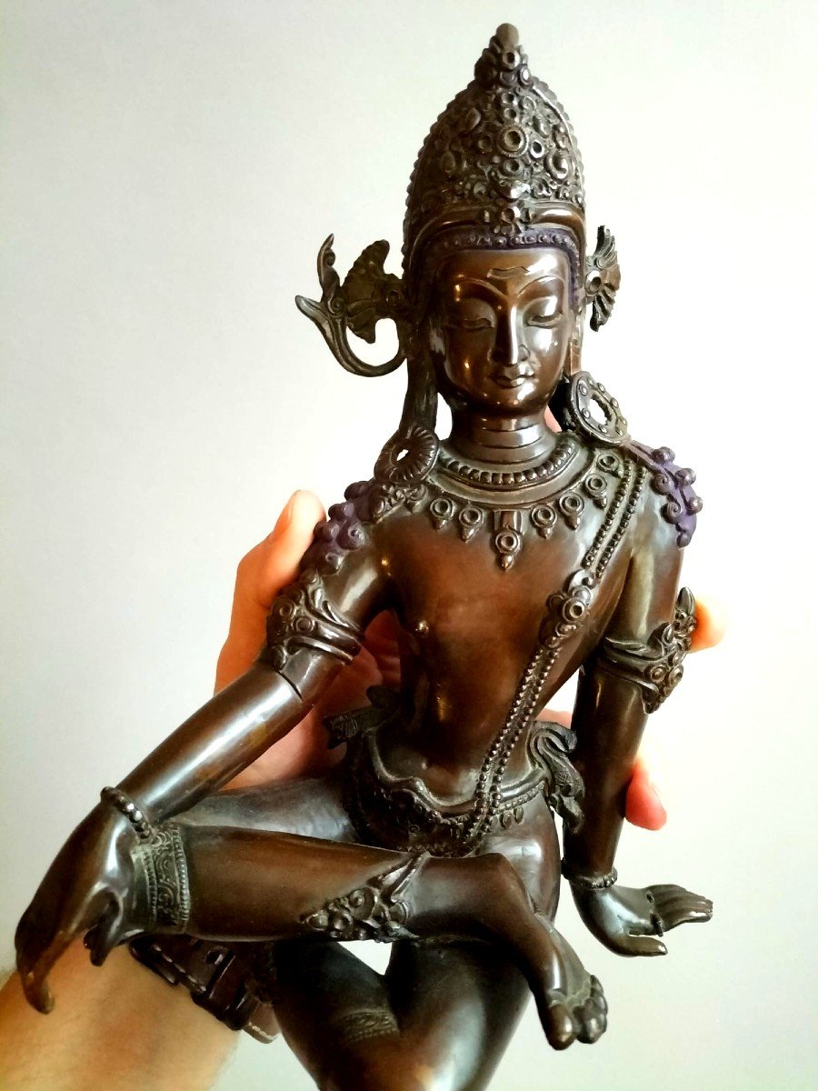 Indra N&eacute;pal Bronze Fin XIX &egrave;me Si&egrave;cle-photo-7