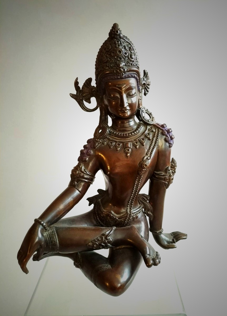 Indra N&eacute;pal Bronze Fin XIX &egrave;me Si&egrave;cle
