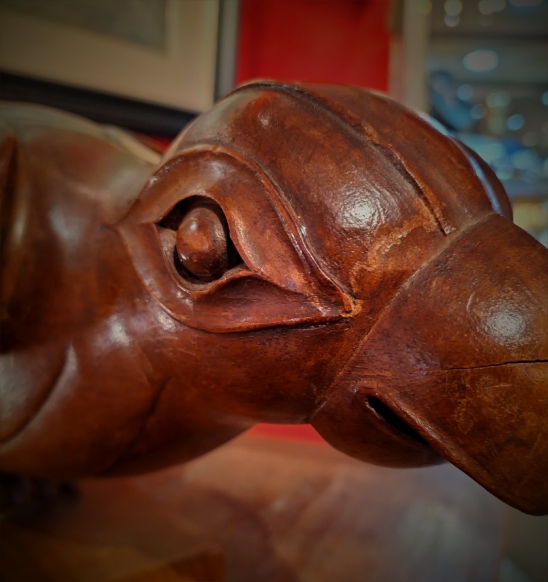Sculpture Rapace En Bois Art D&eacute;co-photo-4