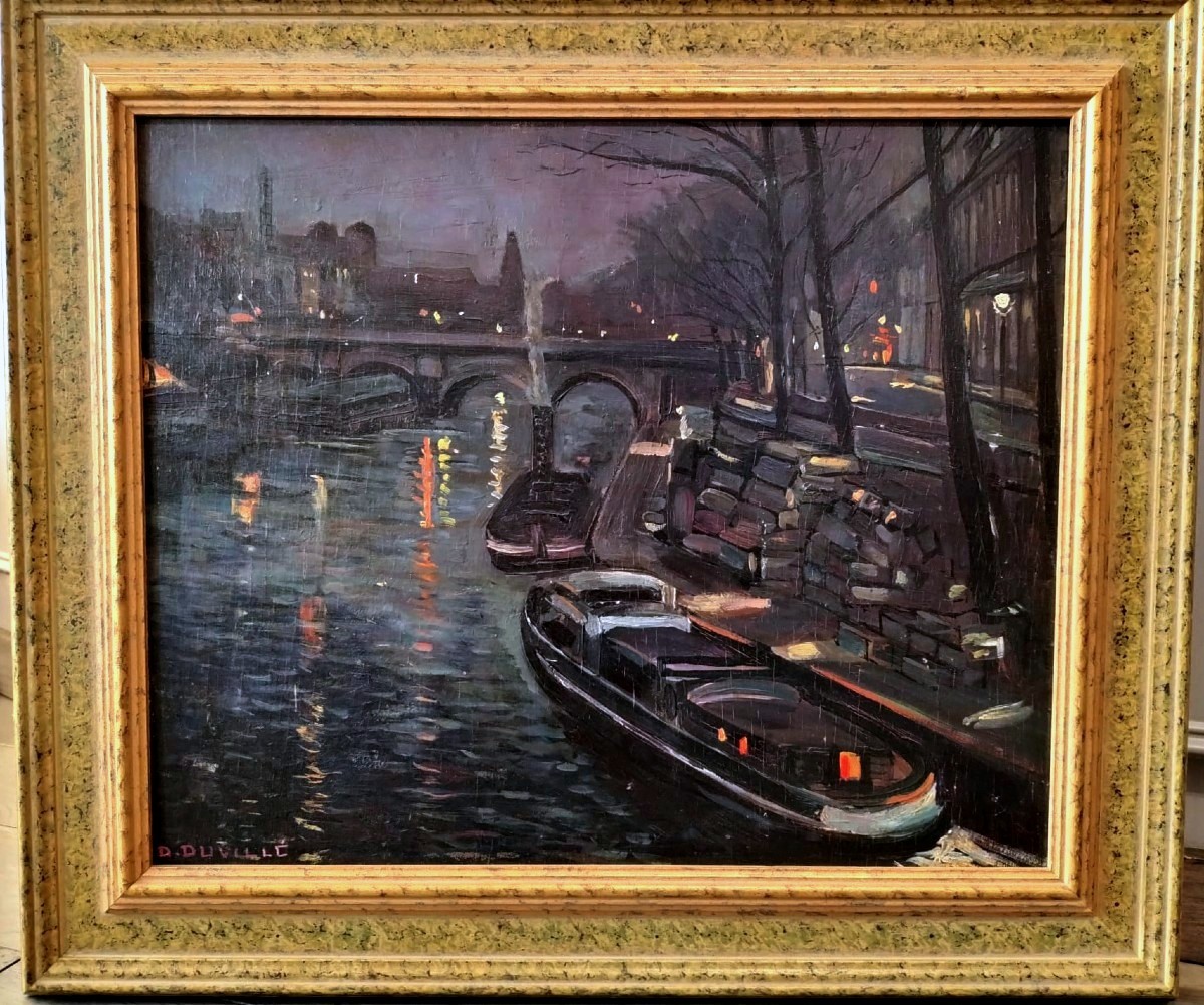 Seine Quays Paris At Night 