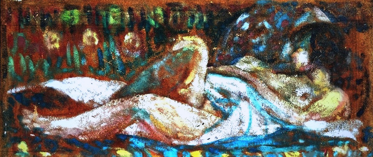 Femme Allong&eacute;e Ecole Fran&ccedil;aise 