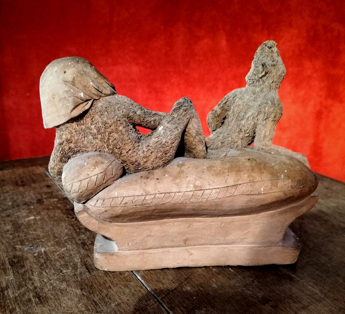 Napoleon III Satyr Terracotta Singerie-photo-4