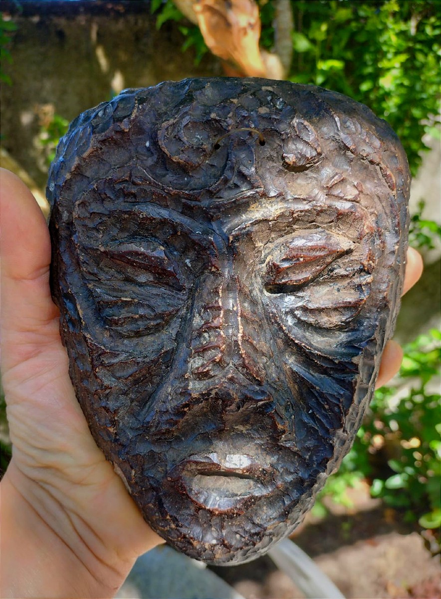 Masque  grotesque  Terre Cuite