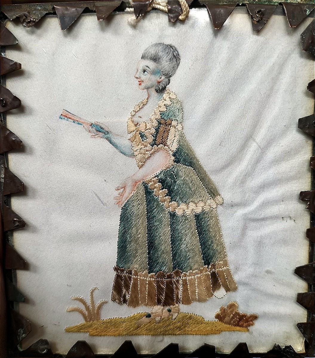 Pair Of Miniatures Of A Couple From The 18th Century-photo-4