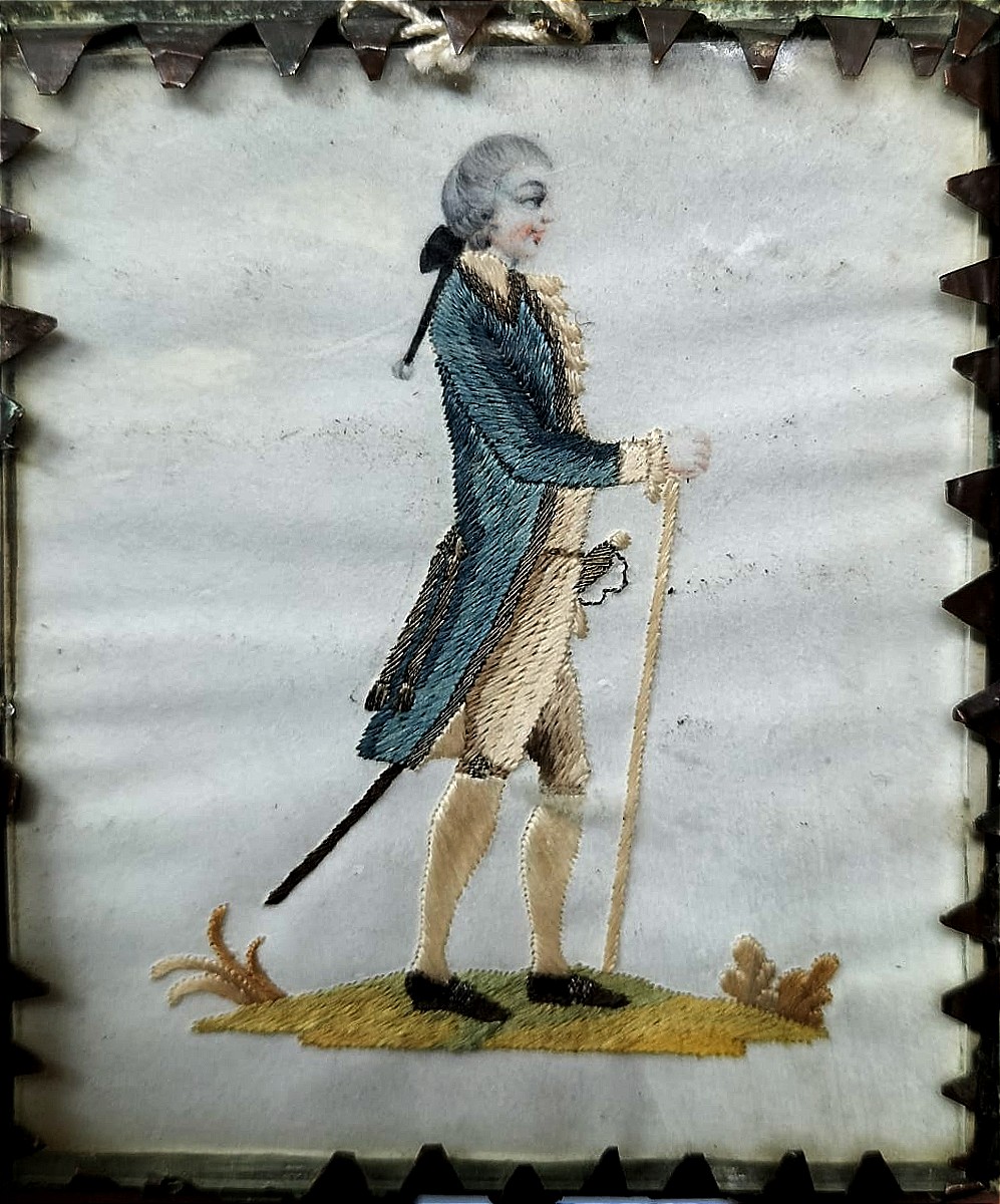 Pair Of Miniatures Of A Couple From The 18th Century-photo-1