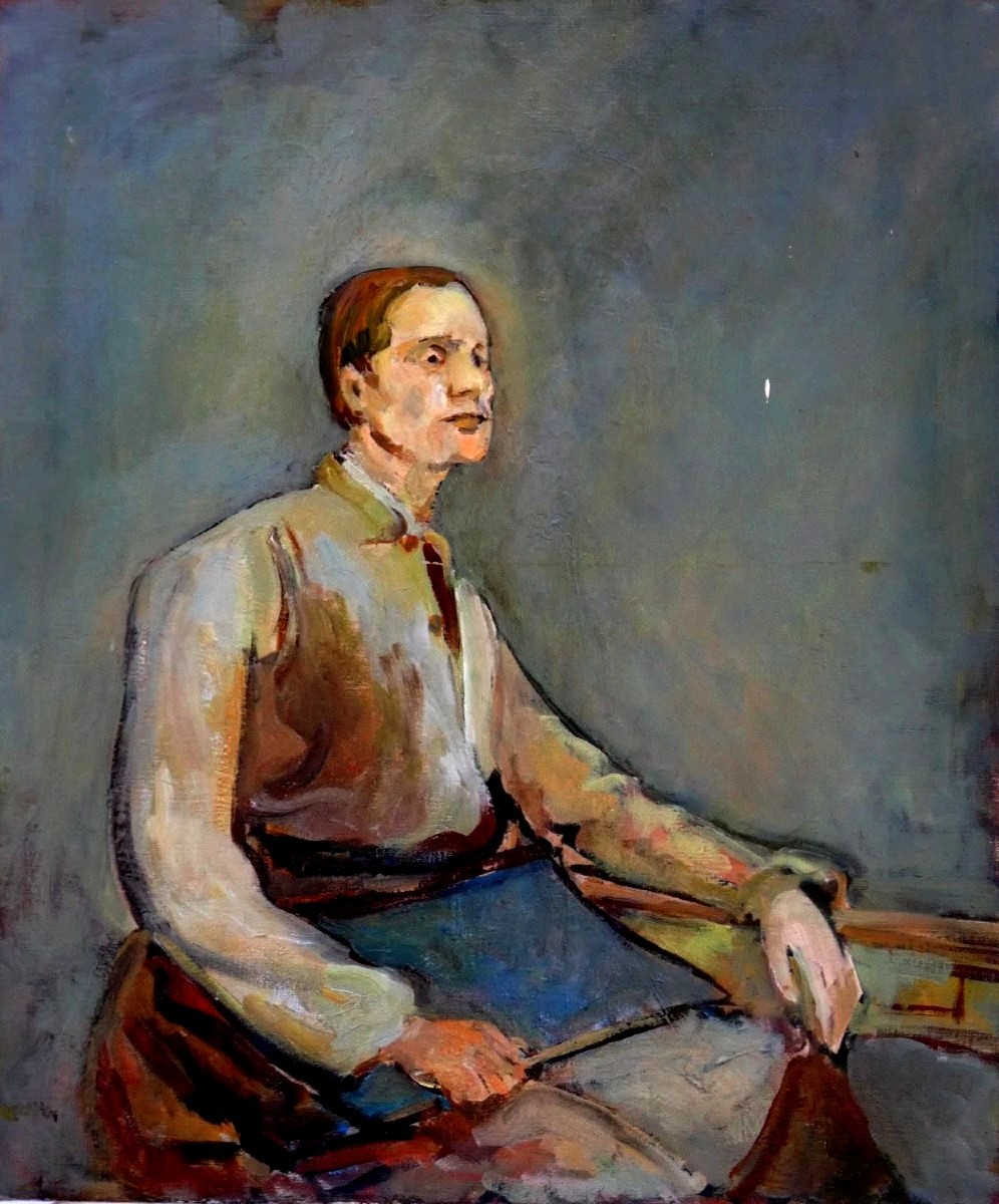 Portrait d'artiste Ecole française