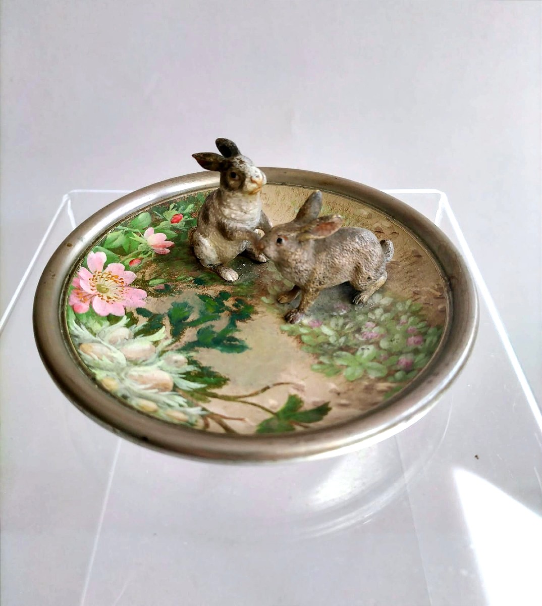Baguier bronze de Vienne Lapins