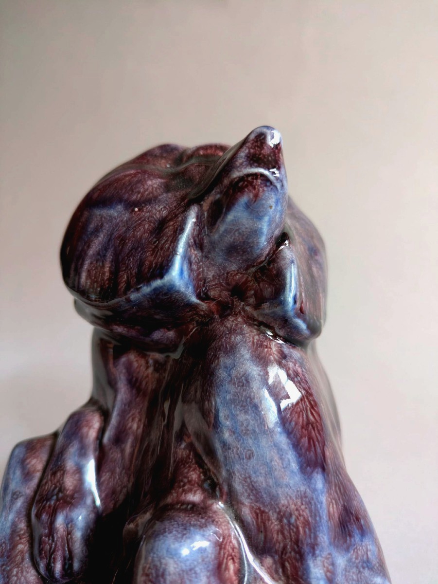 Art Deco Baboon By Georges Lucien Guyot (1885-1973)-photo-2