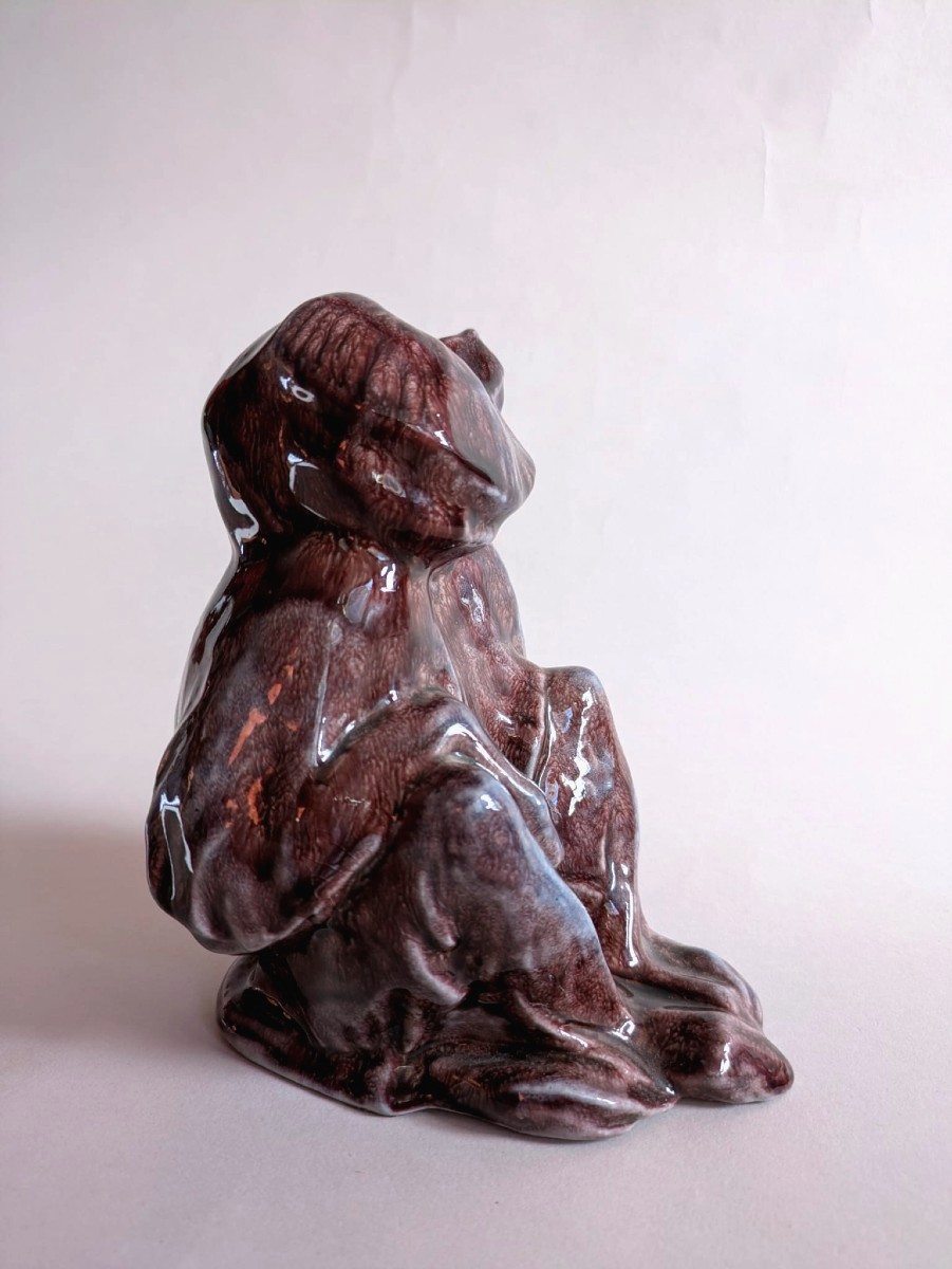 Art Deco Baboon By Georges Lucien Guyot (1885-1973)-photo-4
